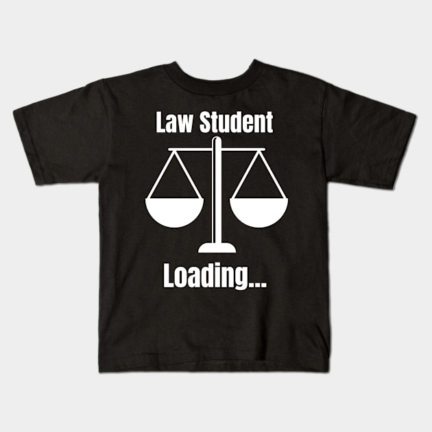 Law Student Loading Kids T-Shirt by Dogefellas